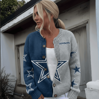 DAL x NFL Cardigan Sweatshirt With Button v1  DatND DVT