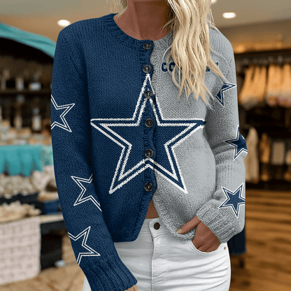 DAL x NFL Cardigan Sweatshirt With Button v1  DatND DVT