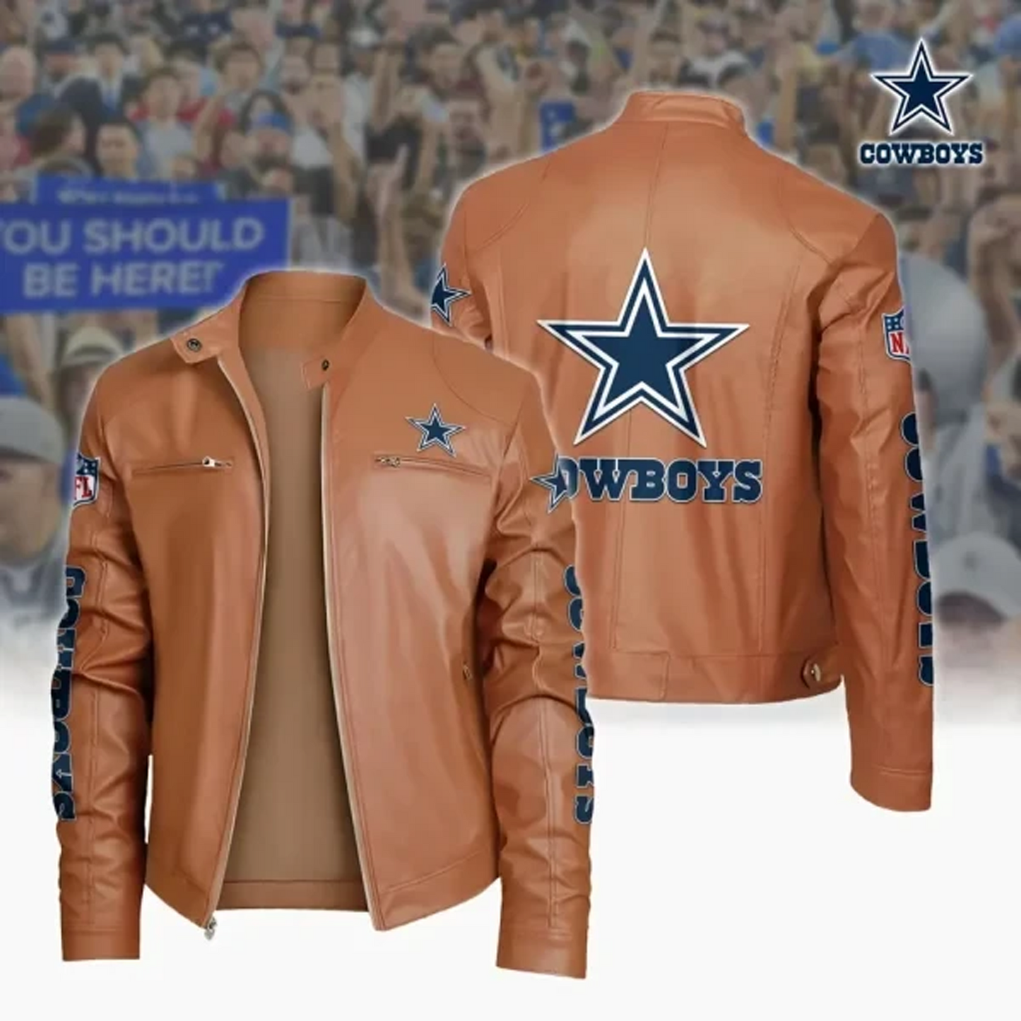 DAL x NFL Sport Leather Jacket DATND TANTD
