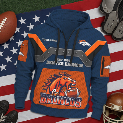 DB Premium NFL 3D Half Zip Hoodie DDT NTL