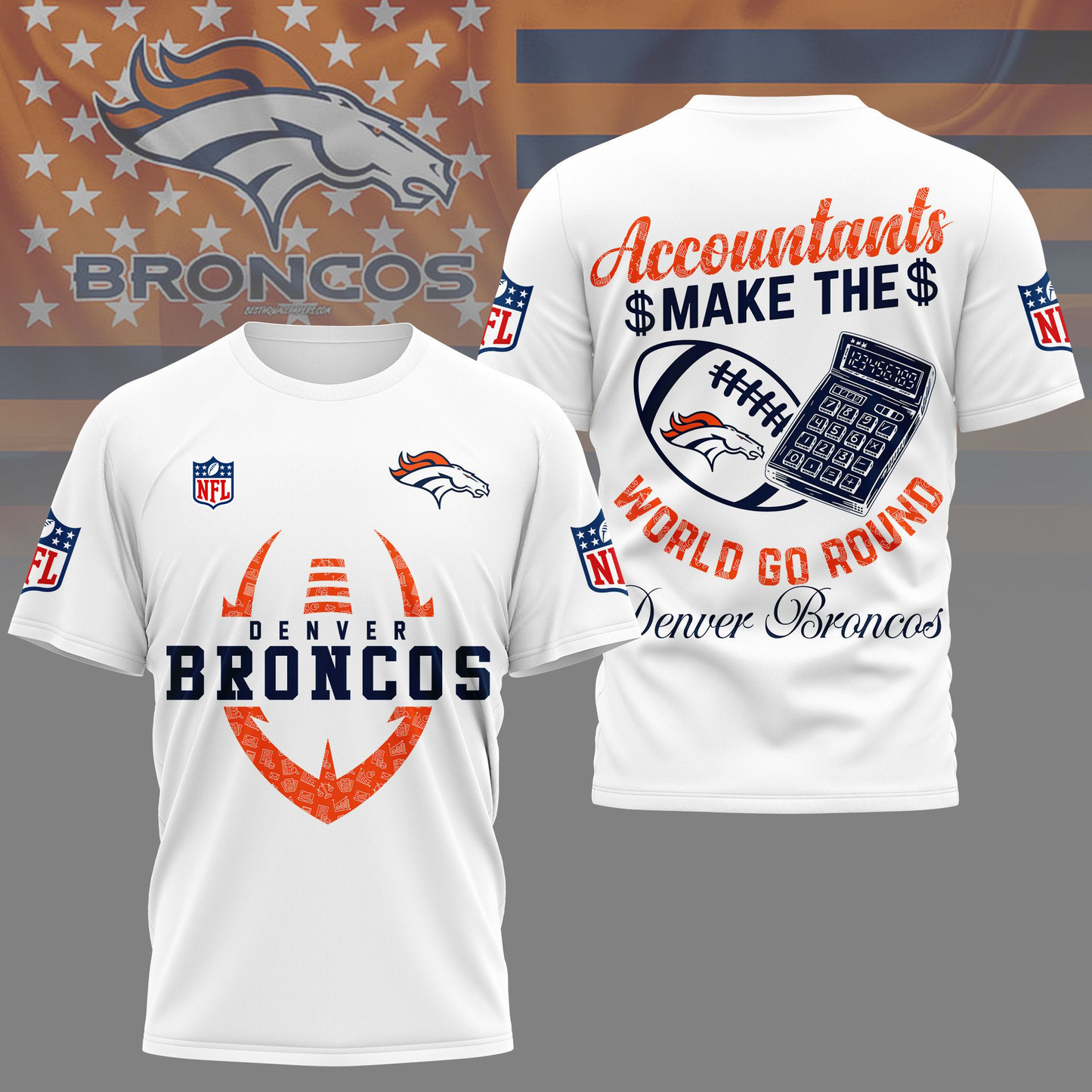 DB Premium NFL Accountant Pride Fan 3D Shirt DDT CTND