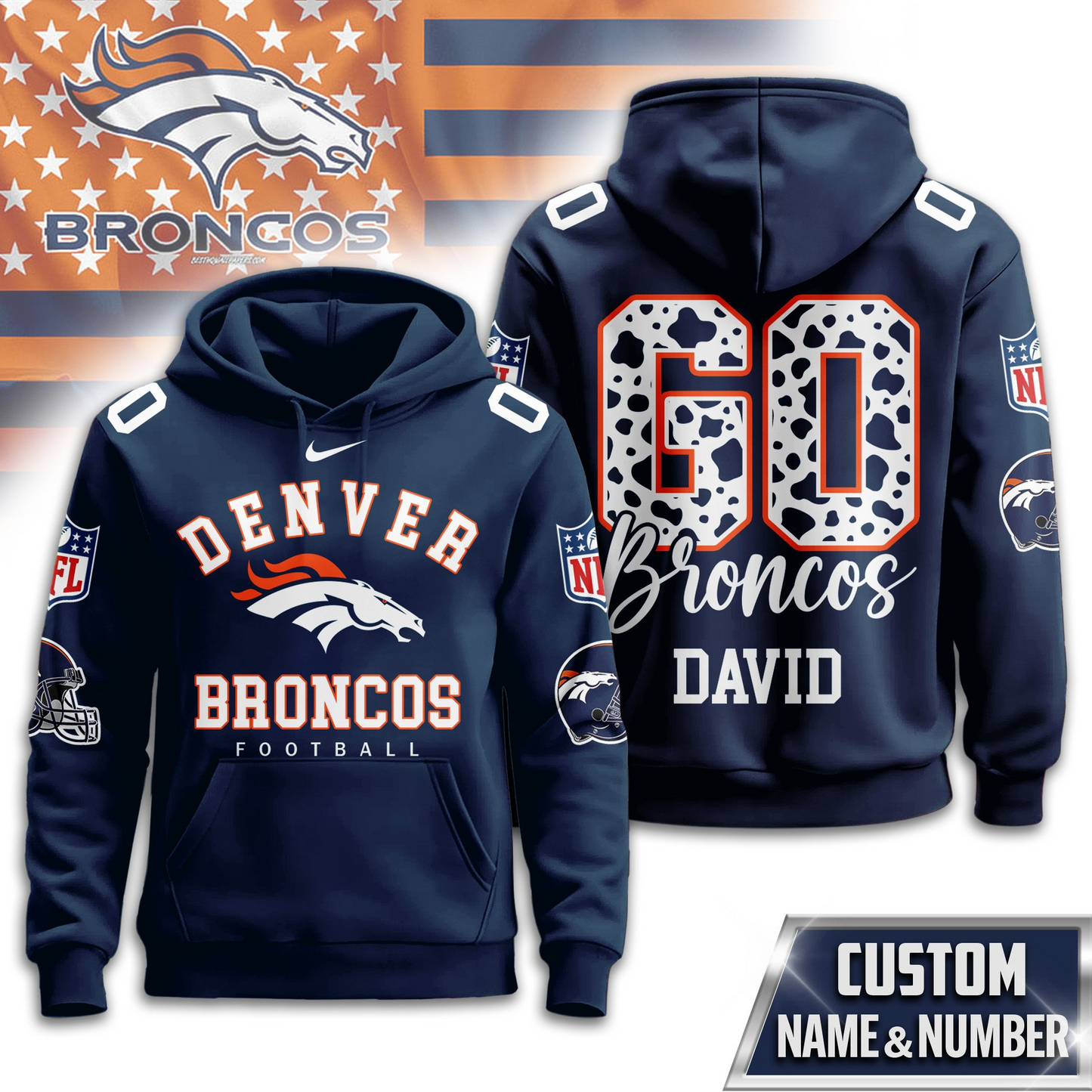 DB Premium NFL Custom Game Day Hoodie DDT NTL