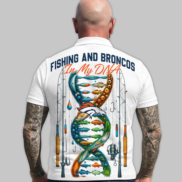 DB Premium NFL Fishing In My DNA Polo Shirt DDT CTND