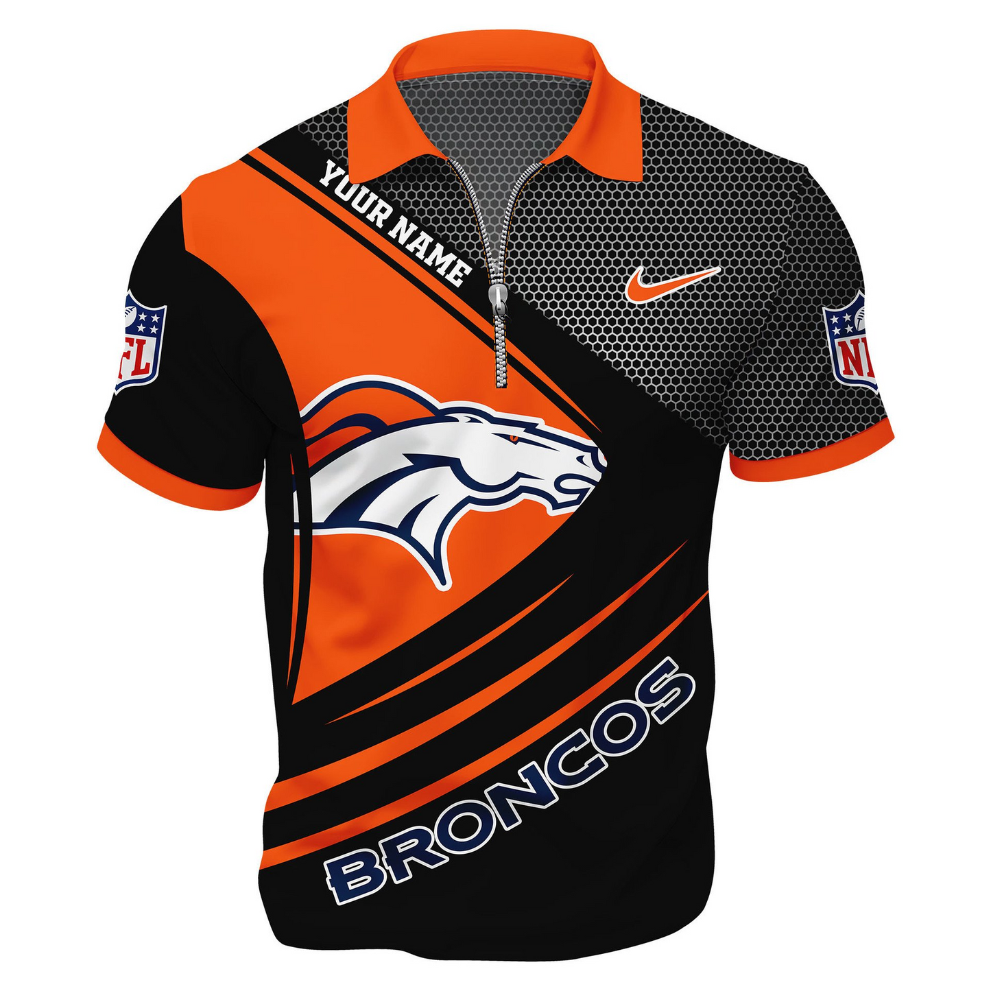 DB Premium NFL Game Day Polo With Zipper Shirt DDT NTL