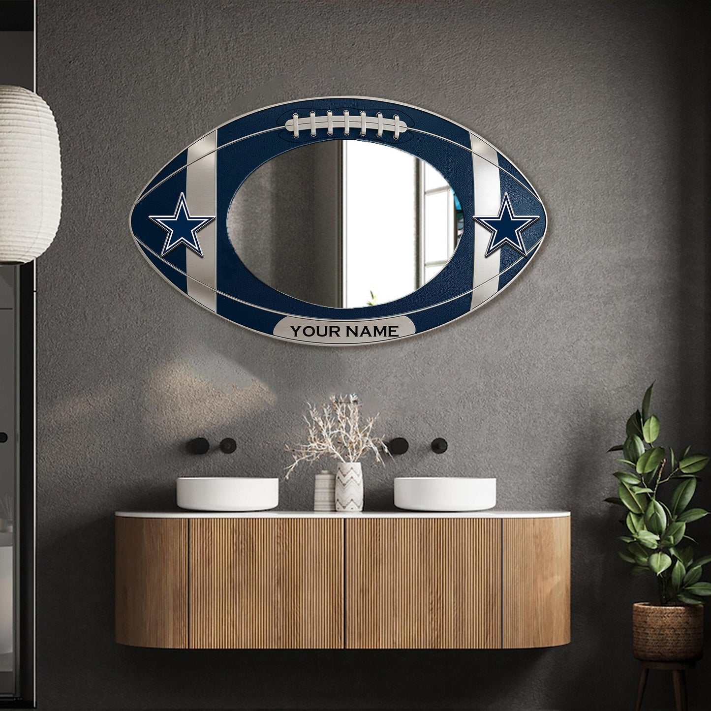 DC Custom NFL Wall Mirror Decor For Fan DDT CTND