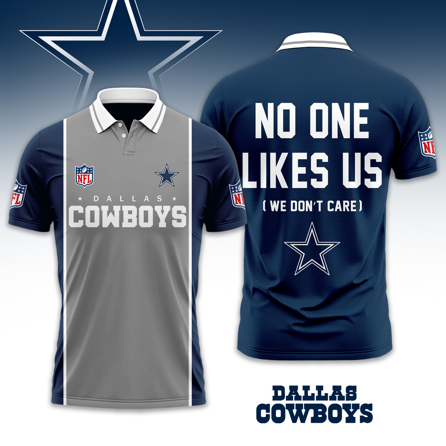 DC NFL No One Like Us Polo Shirt DDT HLPHUONG