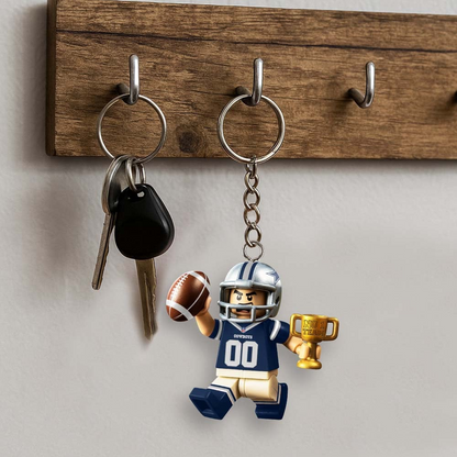 DC Premium NFL Lego No. 1 Team Personalized Key Chain DDT NTL