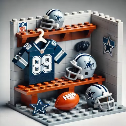 NFL Teams Custom Building Blocks Creative Peripheral Gift Model Toy Mini Changing Room Professional Football League Teams DDT CTND