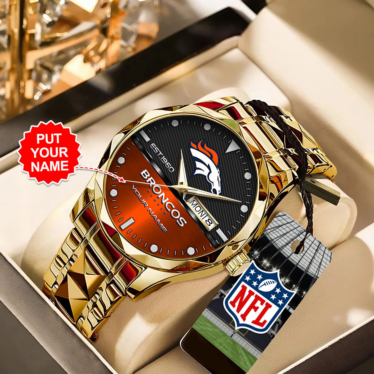 DEN x NFL Alloy Luxury Quartz Watch DATND TANTD