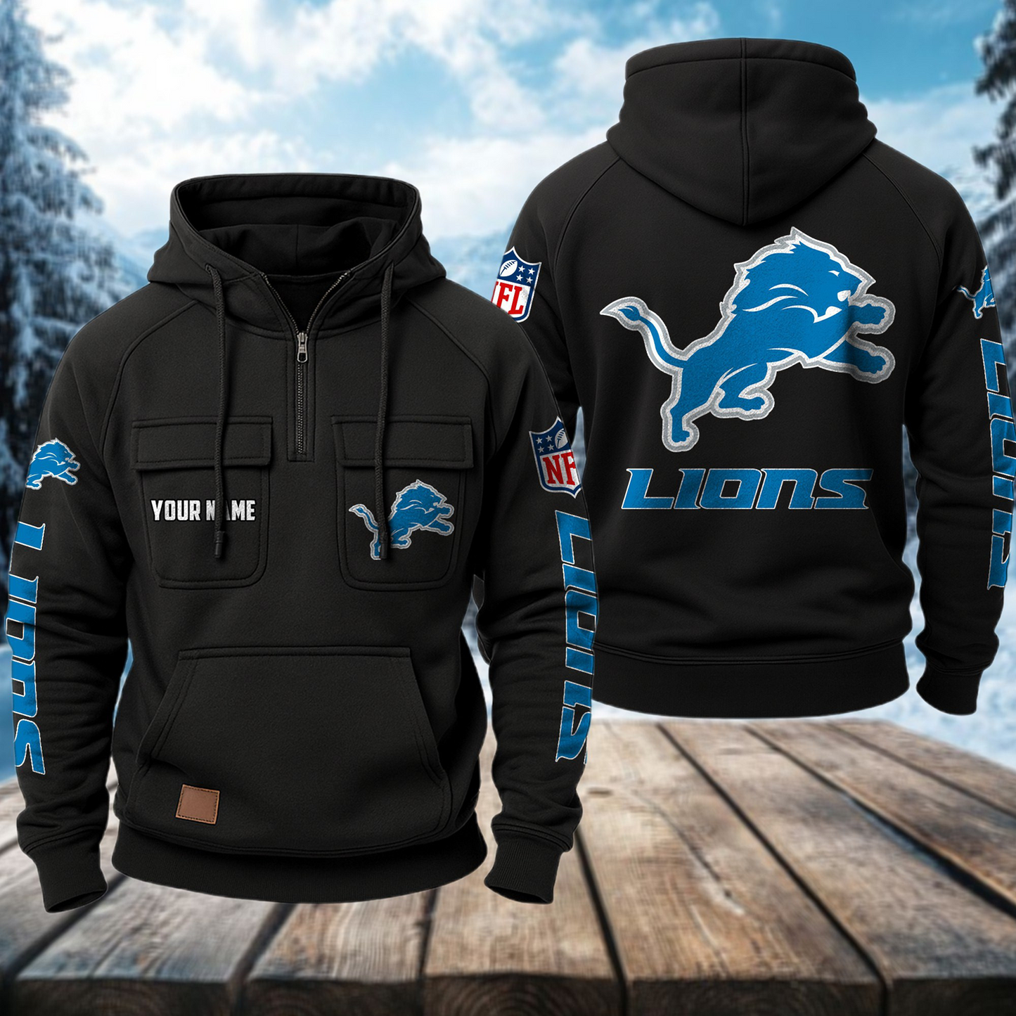 DET x NFL Premium Hoodie DATND TANTD