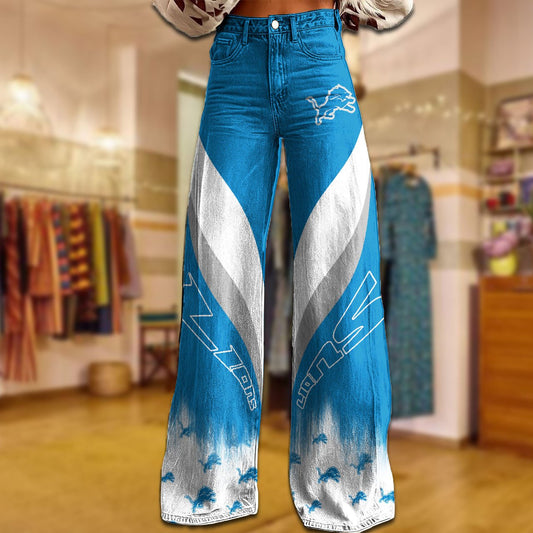 DET x NFL Women's Casual Wide Leg Pants DATND TANTD 281025