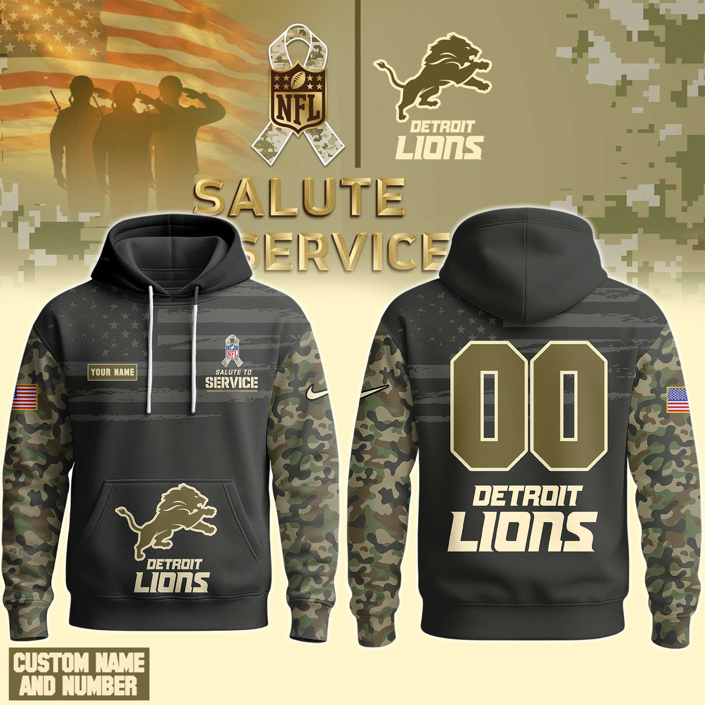 DL Premium NFL Salute To Service Hoodie DDT  NTL