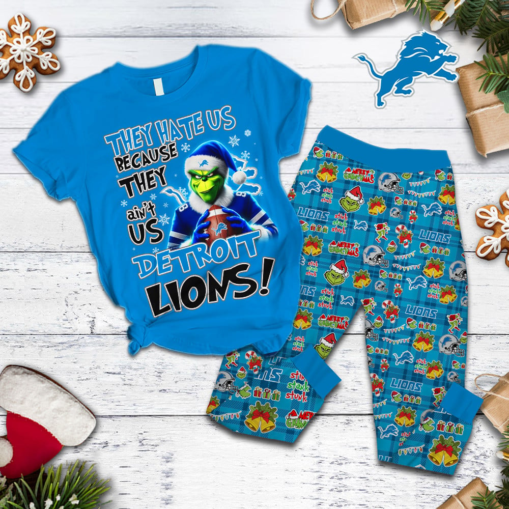 DL Premium NFL They Ain't Us Grinch Pajamas Set DDT CTND