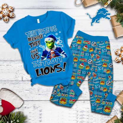DL Premium NFL They Ain't Us Grinch Pajamas Set DDT CTND