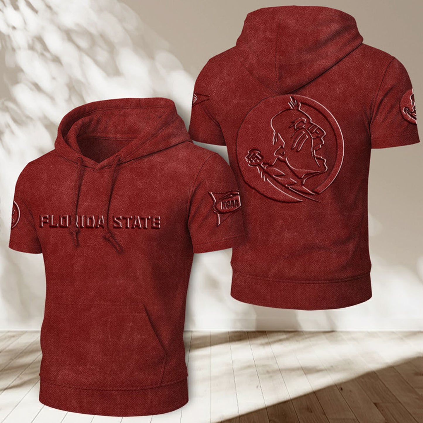 FSU x NCAA Half Sleeve Hoodie T-Shirt DatND ThuongNH