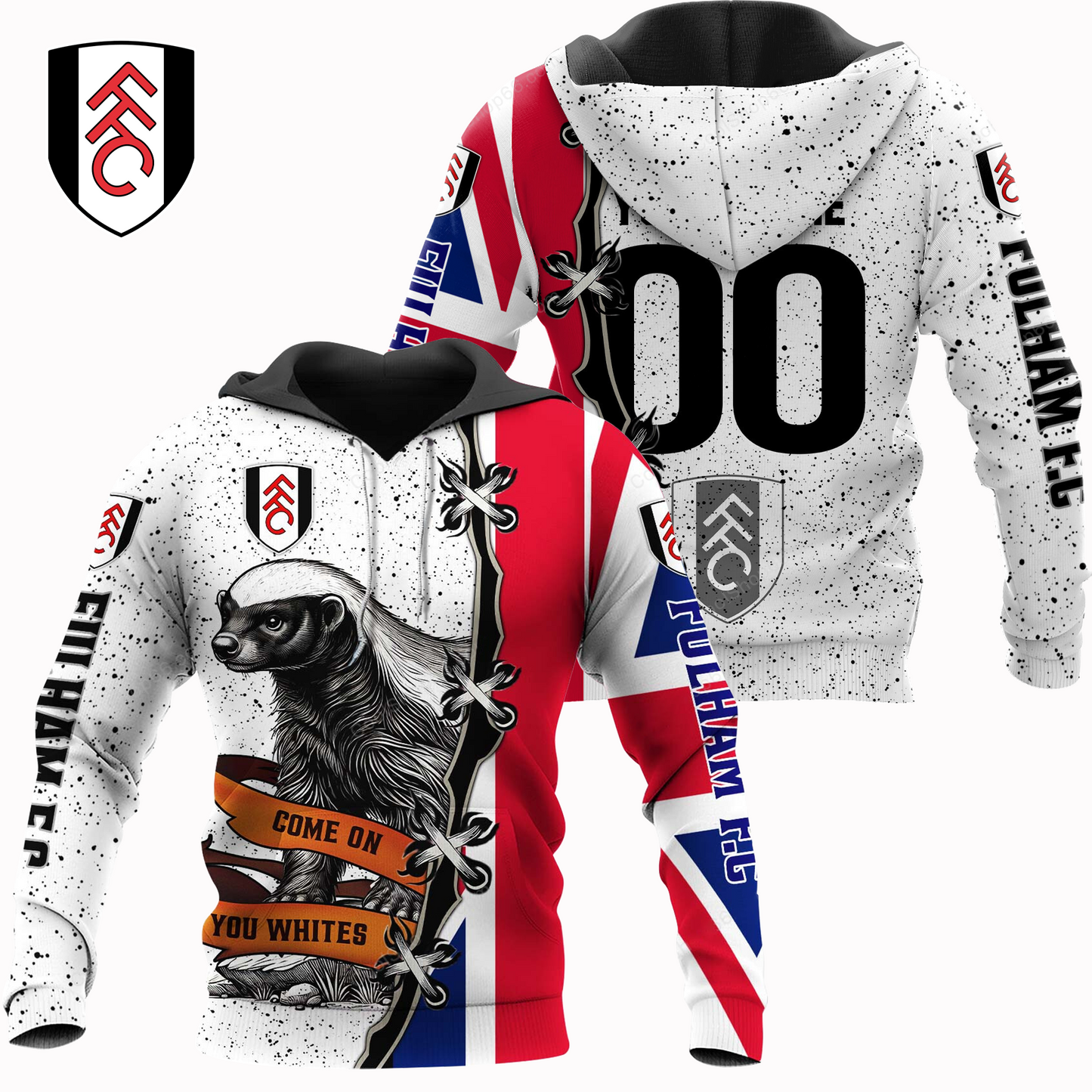 FUL x EPL UK Flag Mascot Design Shirt DDT CTND