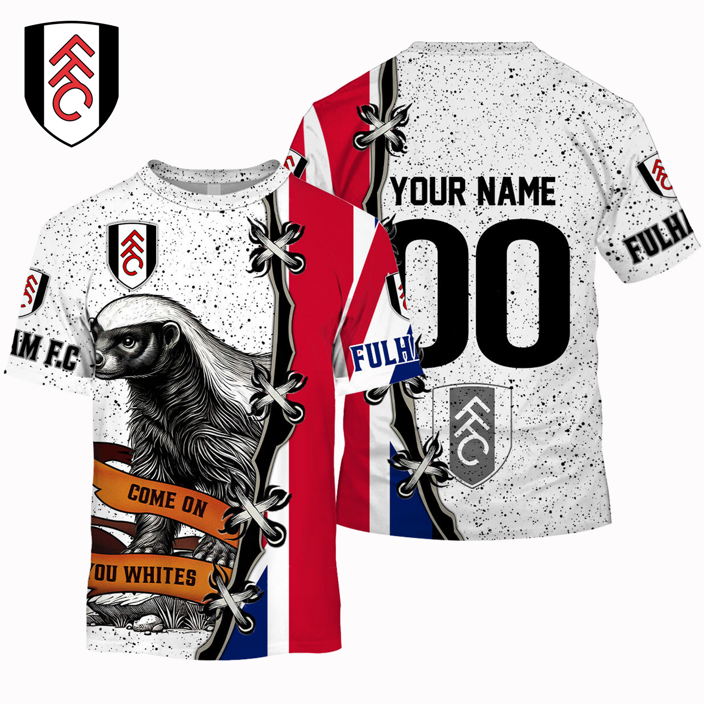 FUL x EPL UK Flag Mascot Design Shirt DDT CTND