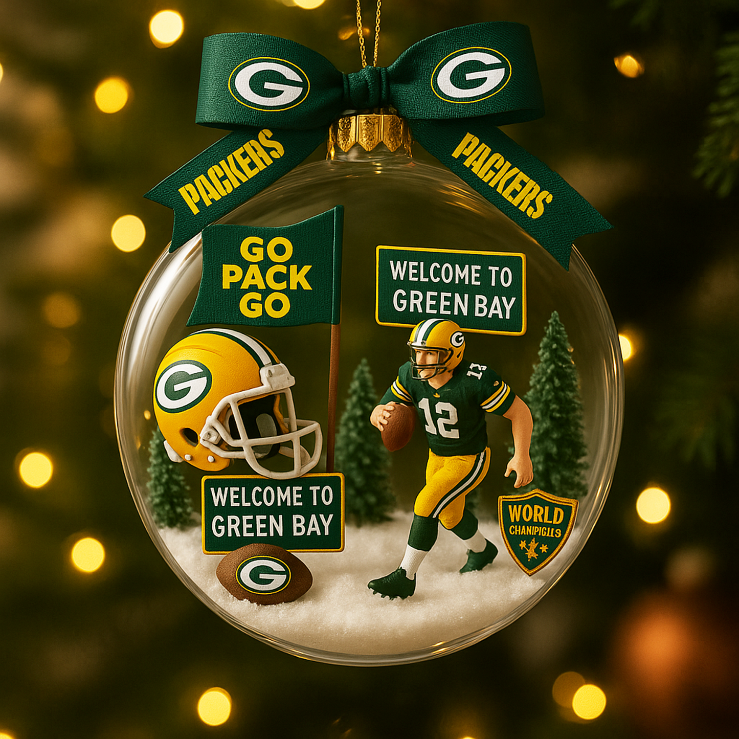 GB x NFL Commemorative Christmas Ornament DatND DVT