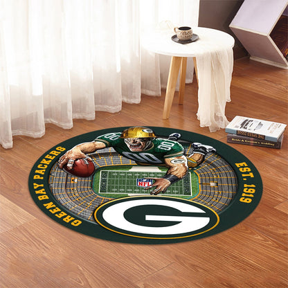 GB x NFL Luxury 3D Round Rug DatND DVT