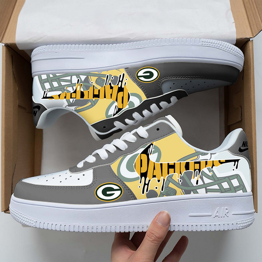 GB x NFL Team Logo Fan Air Force 1 Shoes DATND TANTD