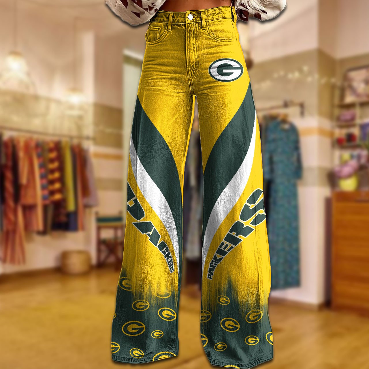 GB x NFL Women's Casual Wide Leg Pants DATND TANTD 281025