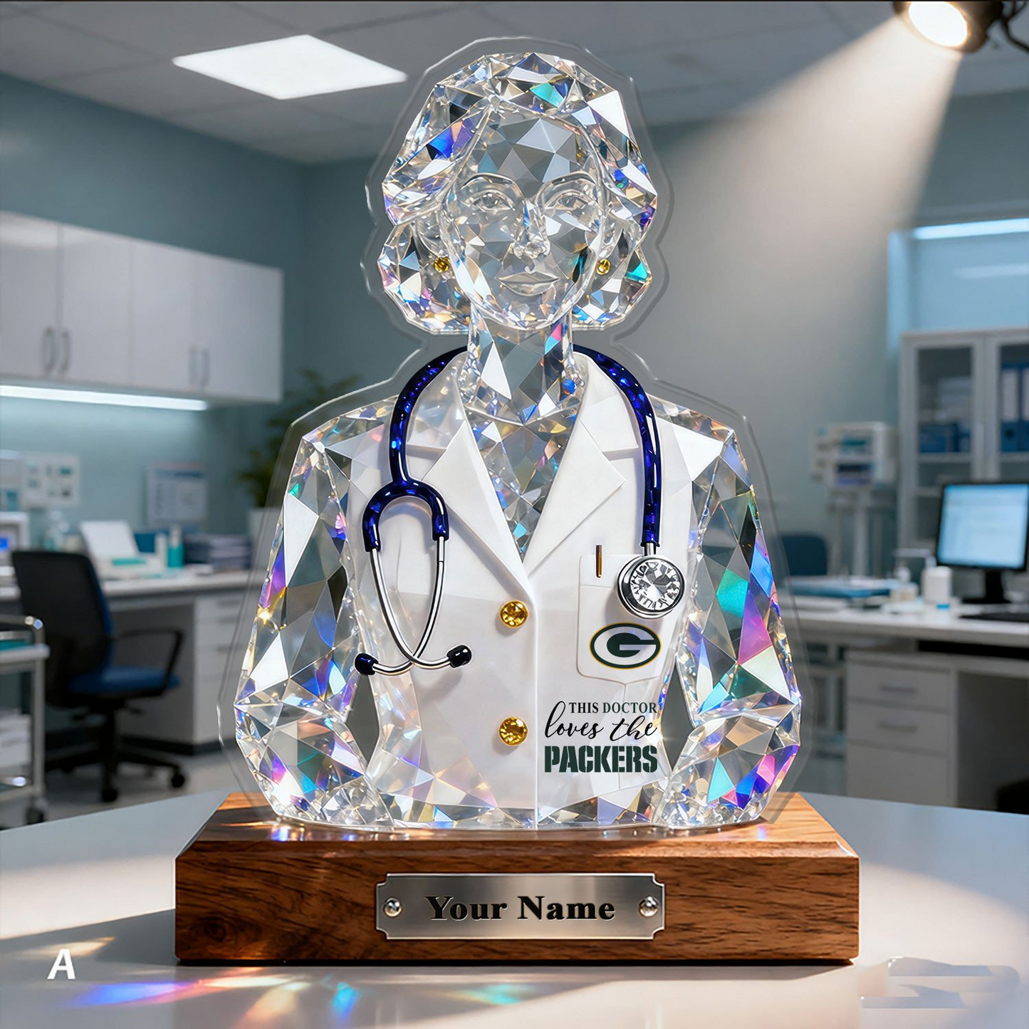 GBP Premium NFL Doctor Crystal Style Desktop Ornament DDT 101125 HLPHUONG