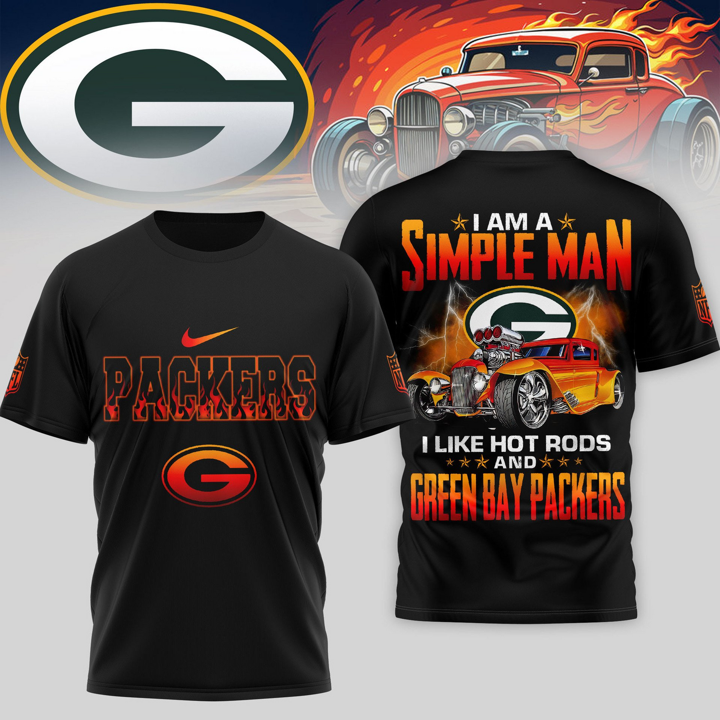 GBP Premium NFL Hot Rods 3D Shirt DDT HLPHUONG