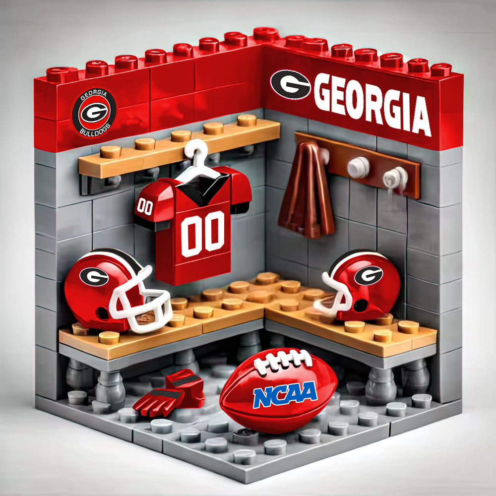 Ver.2 NCAA Teams Custom Building Blocks Creative Peripheral Gift Model Toy Mini Changing Room DDT CTND