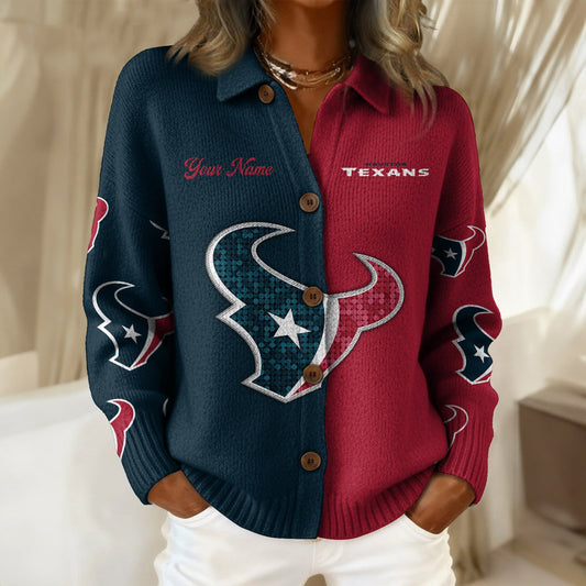 HOU x NFL Cardigan Jacket 1011 DatND DVT