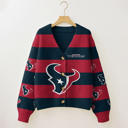 HOU x NFL Cardigan Sweatshirt With Button  DatND DVT