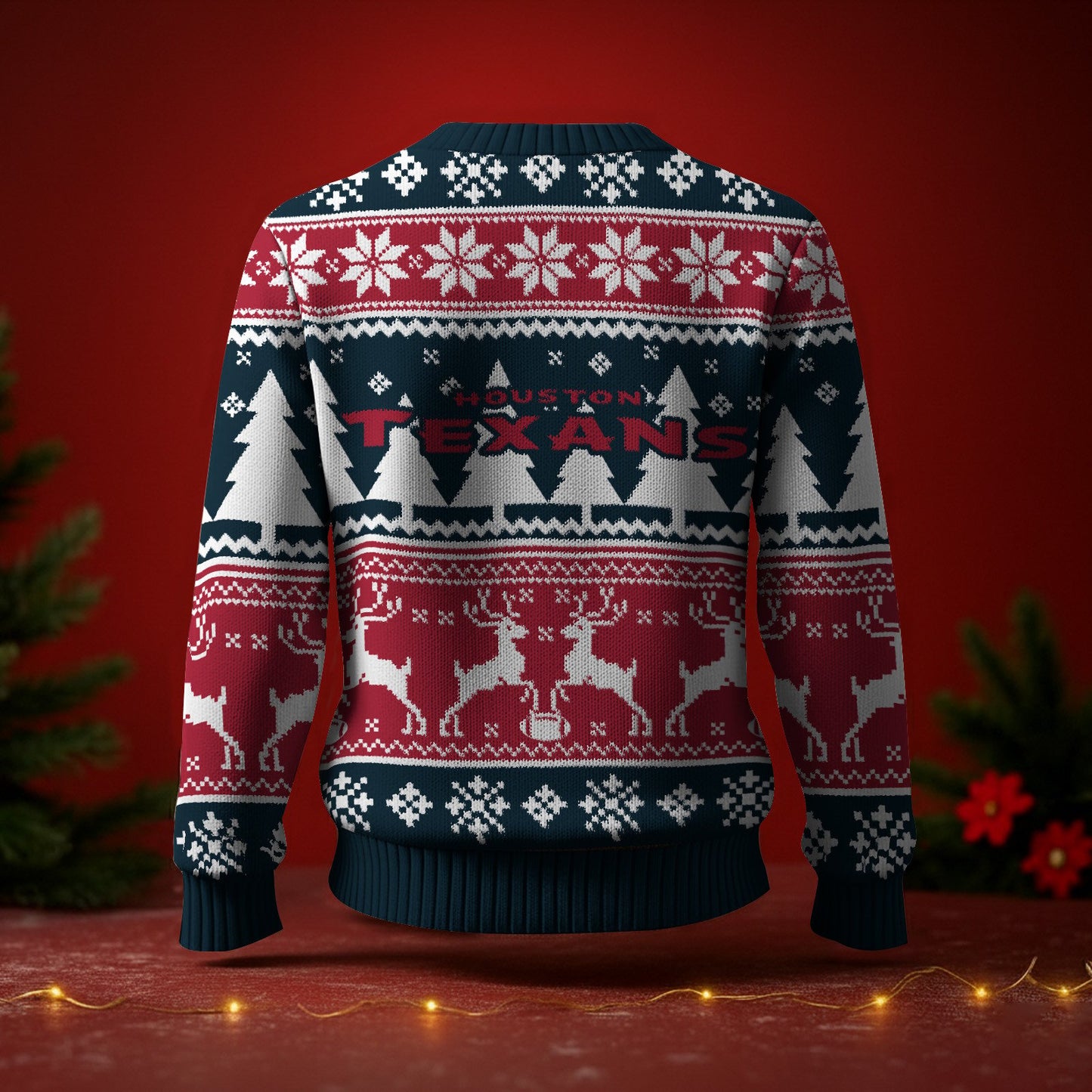 HOU x NFL Premium Ugly Christmas Sweater DatND DVT