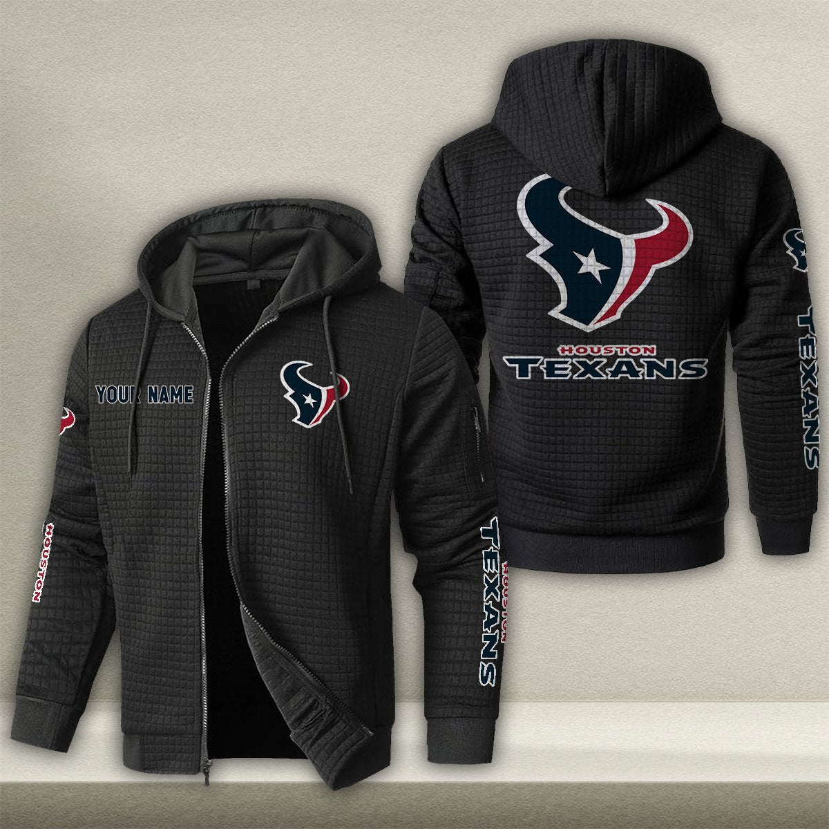 HOU x NFL Quilted Zip Hoodie DatND DVT