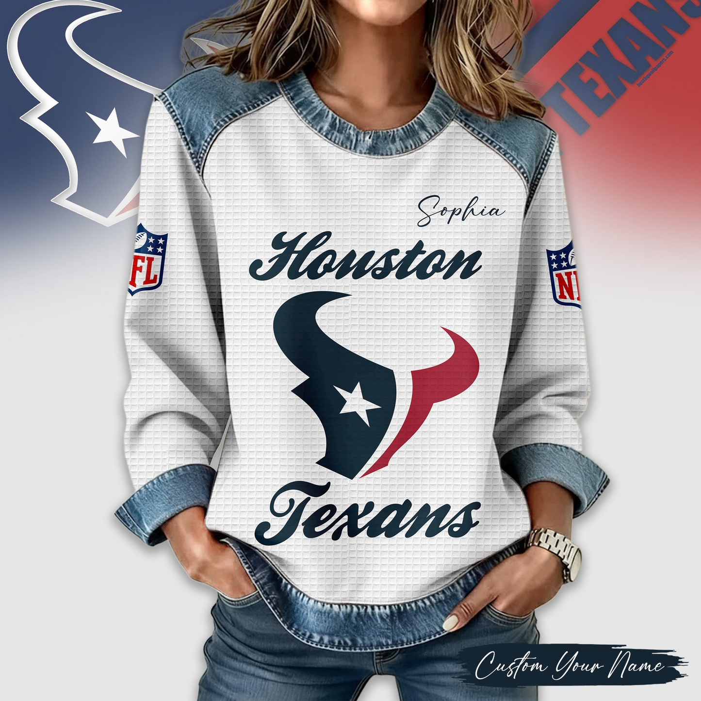 HT Premium NFL Print Casual Sweatshirt DDT CTND