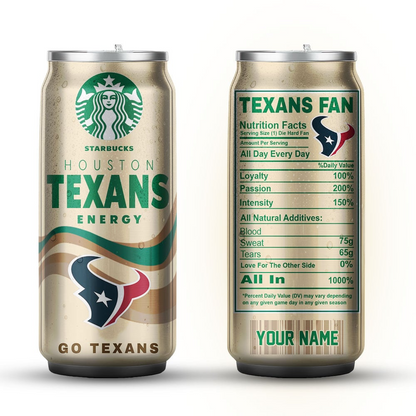 HT Premium NFL Starbucks Energy Can Tumbler DDT  NTL