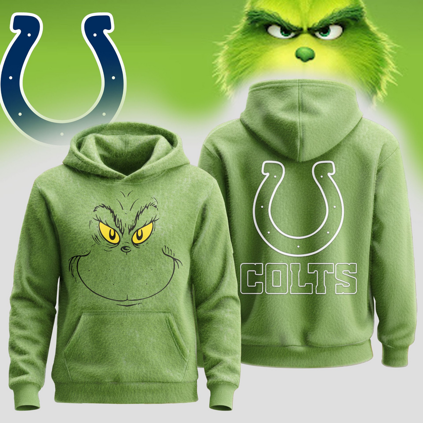 IC Premium NFL Grinch Christmas Hoodie DDT CTND