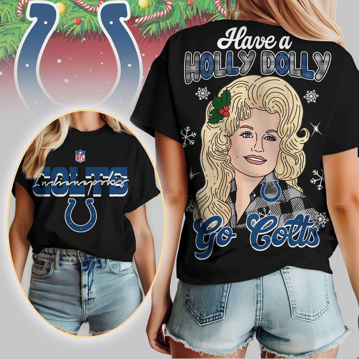 IC Premium NFL Have A Holly Dolly Women Shirt DDT CTND