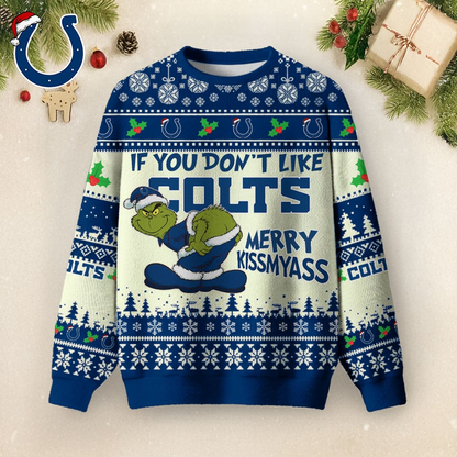 IC Premium NFL Merry Kissmyass Ugly Sweater DDT CTND