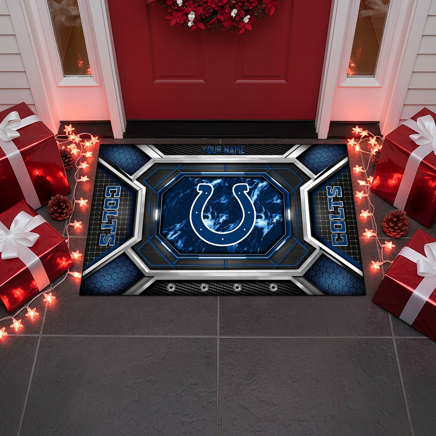 IC x NFL Personalized Sport Doormat, Gifts For Christmas DDT NTL