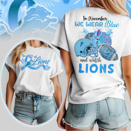 IN NOVEMBER WE WEAR BLUE AND WATCH DET SHIRT NDT NHM