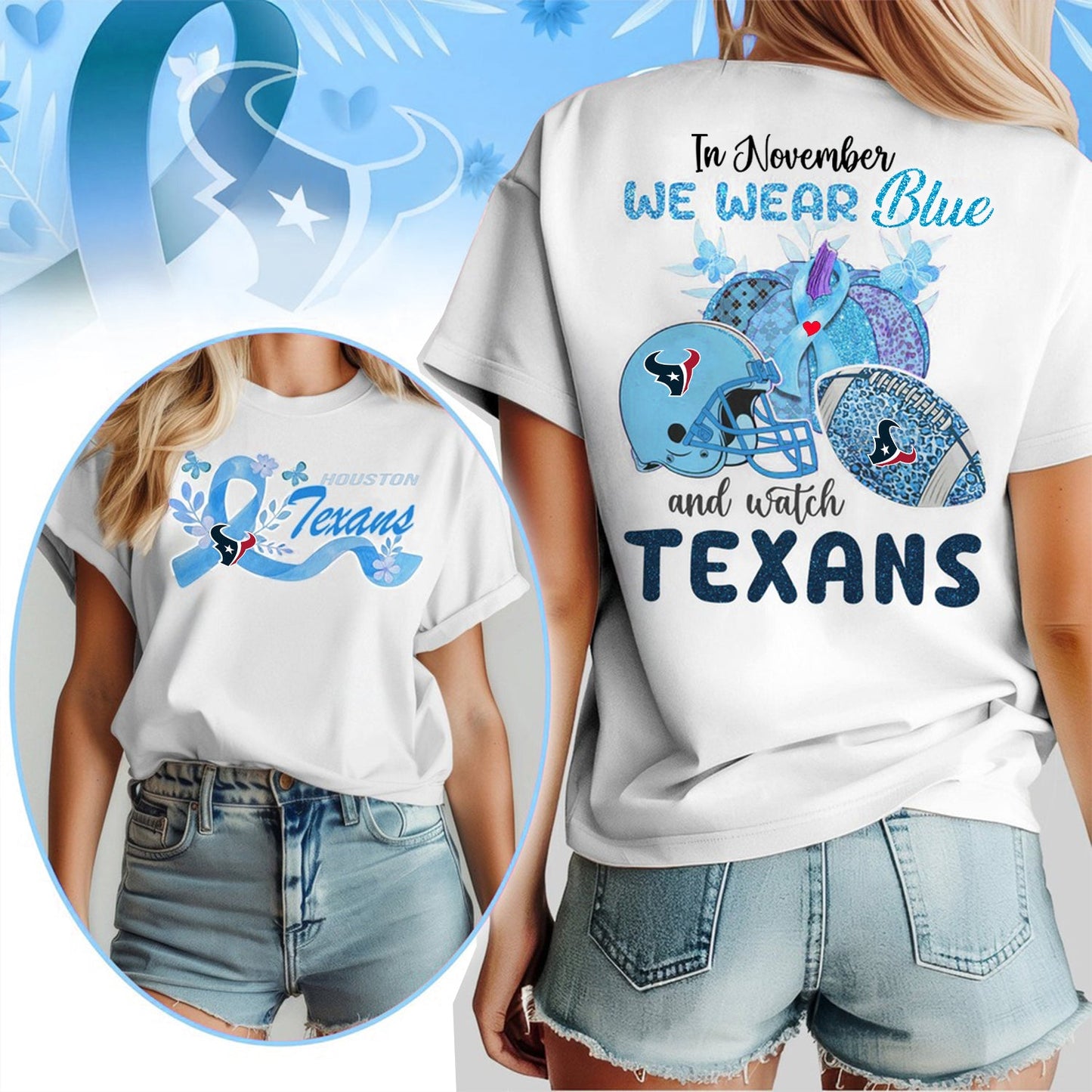 IN NOVEMBER WE WEAR BLUE AND WATCH HOU SHIRT NDT NHM