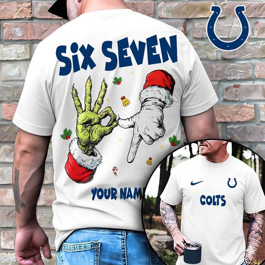 IND x NFL Funny Six Seven Hot Trend Tshirt Custom Any Name DATND TANTD