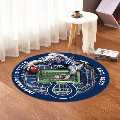 IND x NFL Luxury 3D Round Rug DatND DVT