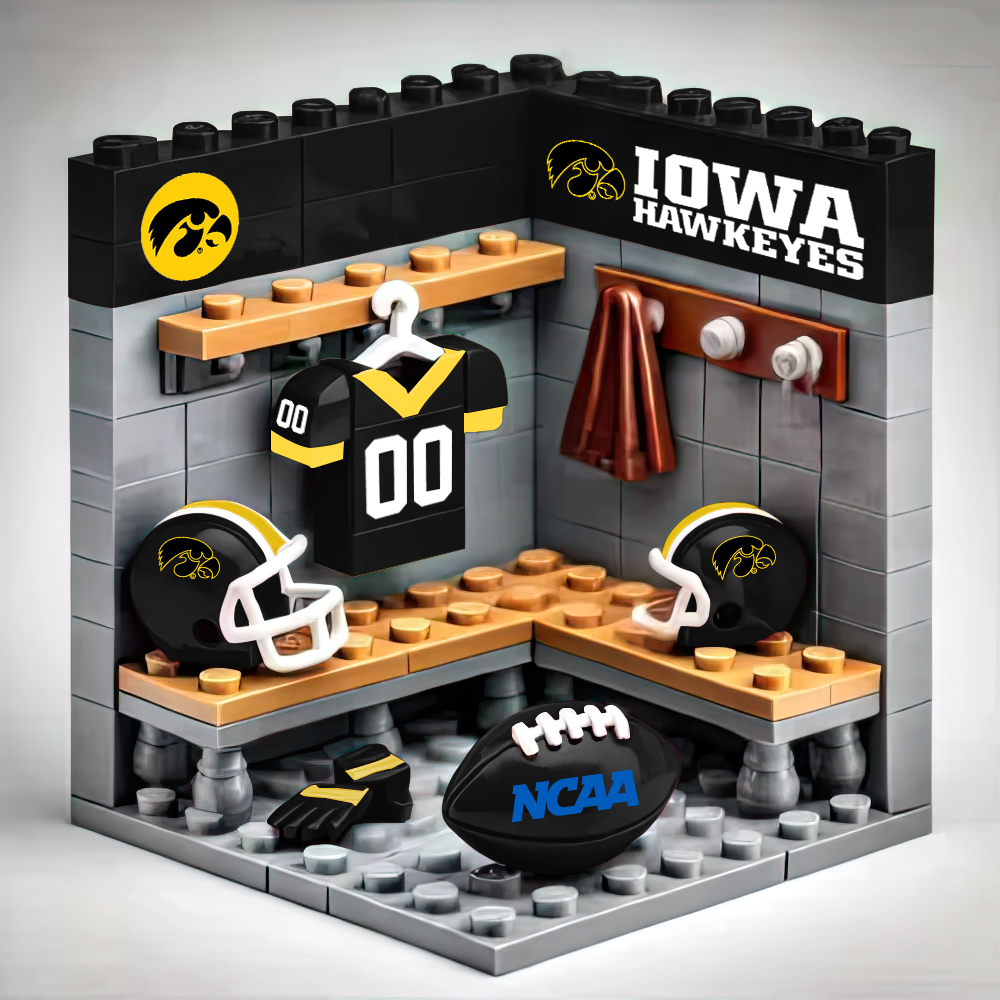 Ver.2 NCAA Teams Custom Building Blocks Creative Peripheral Gift Model Toy Mini Changing Room DDT CTND