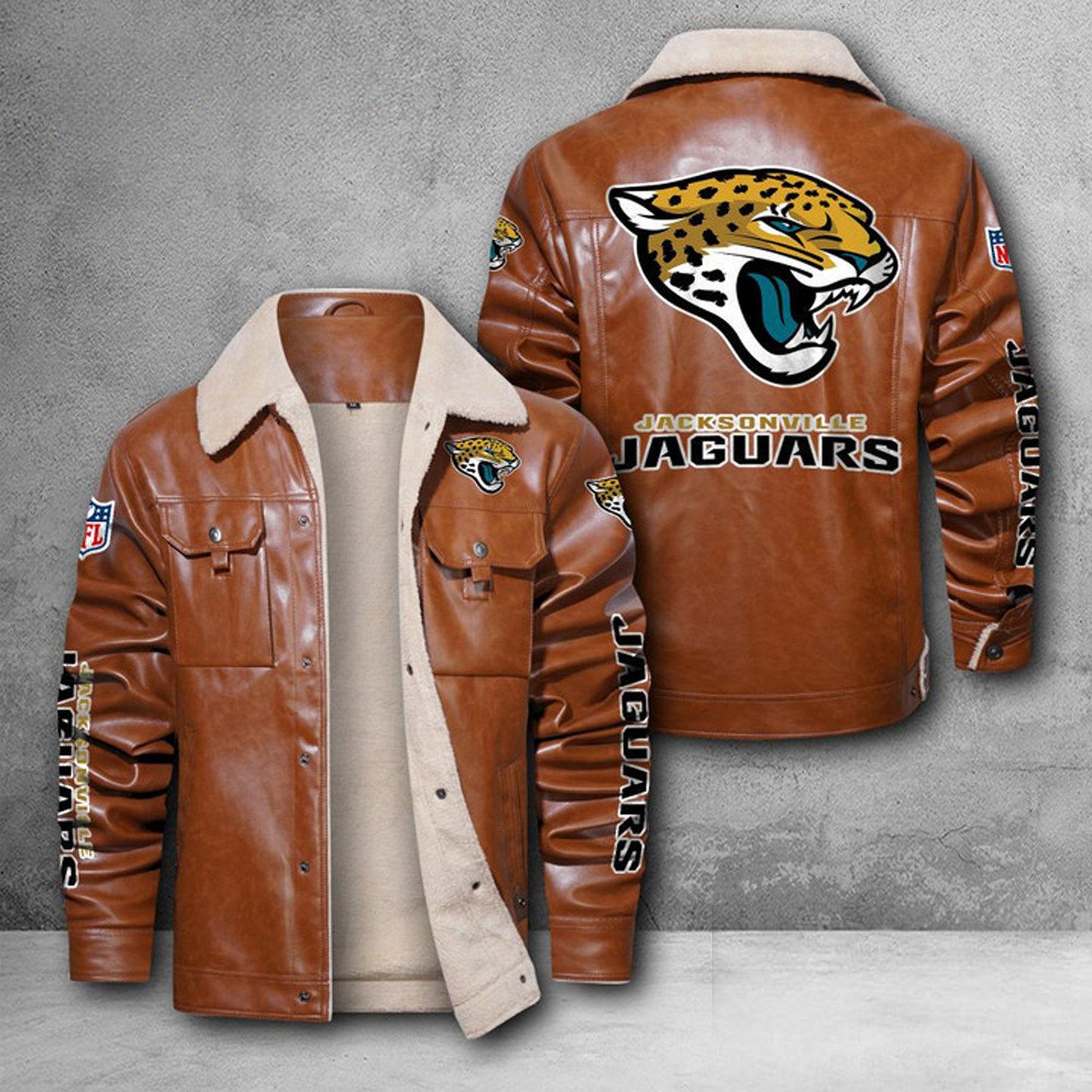 JAC X NFL LEATHER JACKET DATND THUONGNH