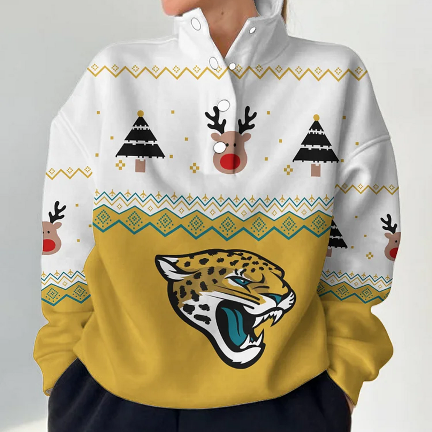 JAC X NFL Women's Outdoor Casual Stand Collar Long Sleeve Pullover DATND THUONGNH