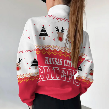KC X NFL Women's Outdoor Casual Stand Collar Long Sleeve Pullover DATND THUONGNH