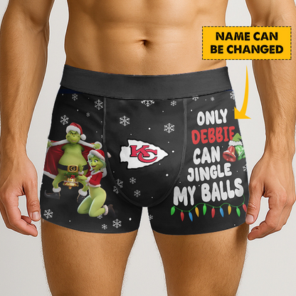 KC x NFL Funny Grinch Men Boxers Personalized Any Name DatND DVT