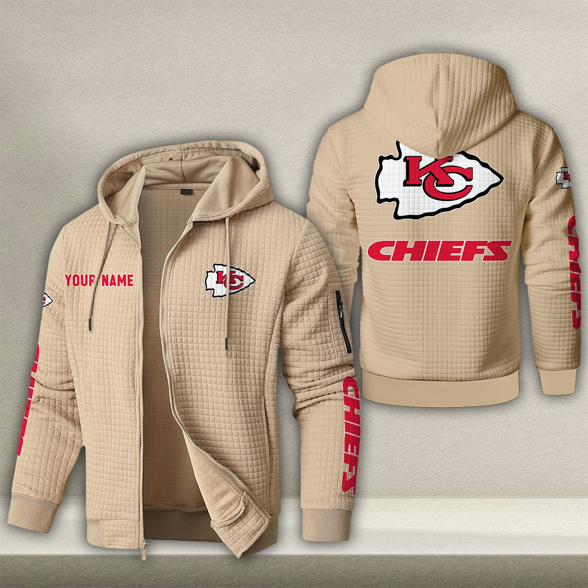 KC x NFL Quilted Zip Hoodie DatND DVT