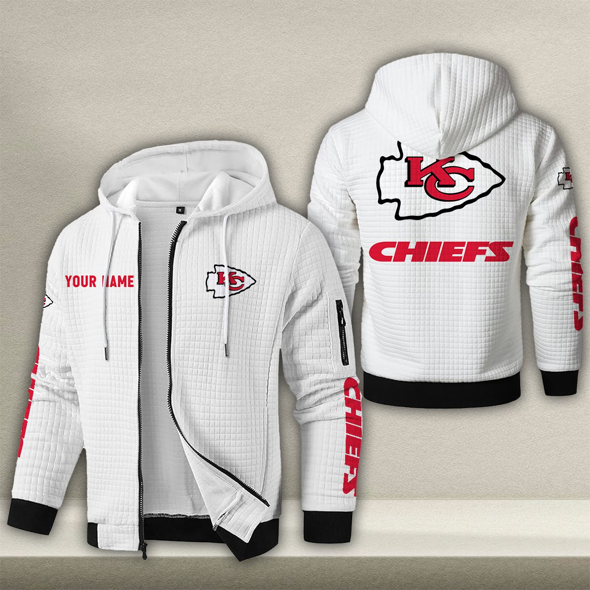 KC x NFL Quilted Zip Hoodie DatND DVT