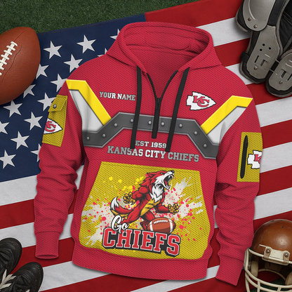 KCC Premium NFL 3D Half Zip Hoodie DDT NTL